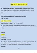 NR 661-Cardiovascular Exam Questions and Answers (2024/2025)(Verified Answers)