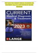 TEST BANK FOR CURRENT MEDICAL DIAGNOSIS AND TREATMENT 2023/2024 62ND EDITION BY MAXINE PAPADAKIS