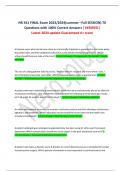 NR 341 FINAL Exam 2023/2024(summer –Fall SESSION) 70 Questions with 100% Correct Answers |VERIFIED| Latest 2024 update Guaranteed A+ score