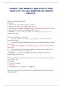 NASM CPT FINAL EXAM 2022-2024/ NASM CPT FINAL  EXAM LATEST 2022-2024 QUESTIONS AND ANSWERS |GRADED A+  What are essential amino acids? 