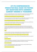 ATI PN COMPREHENSIVE  PREDICTOR REAL EXAM 150 TESTED  SET QUESTIONS WITH ANSWERS |  ALREADY GRADED A+ PASS|NEW!!