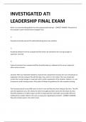 INVESTIGATED ATI LEADERSHIP FINAL EXAM 