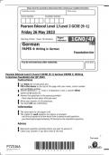 Pearson Edexcel Level 1/Level 2 GCSE (9–1) German PAPER 4: Writing  in German Foundation tier QP 2023