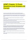 AEMT Chapter 15 Exam Questions and Answers All Correct