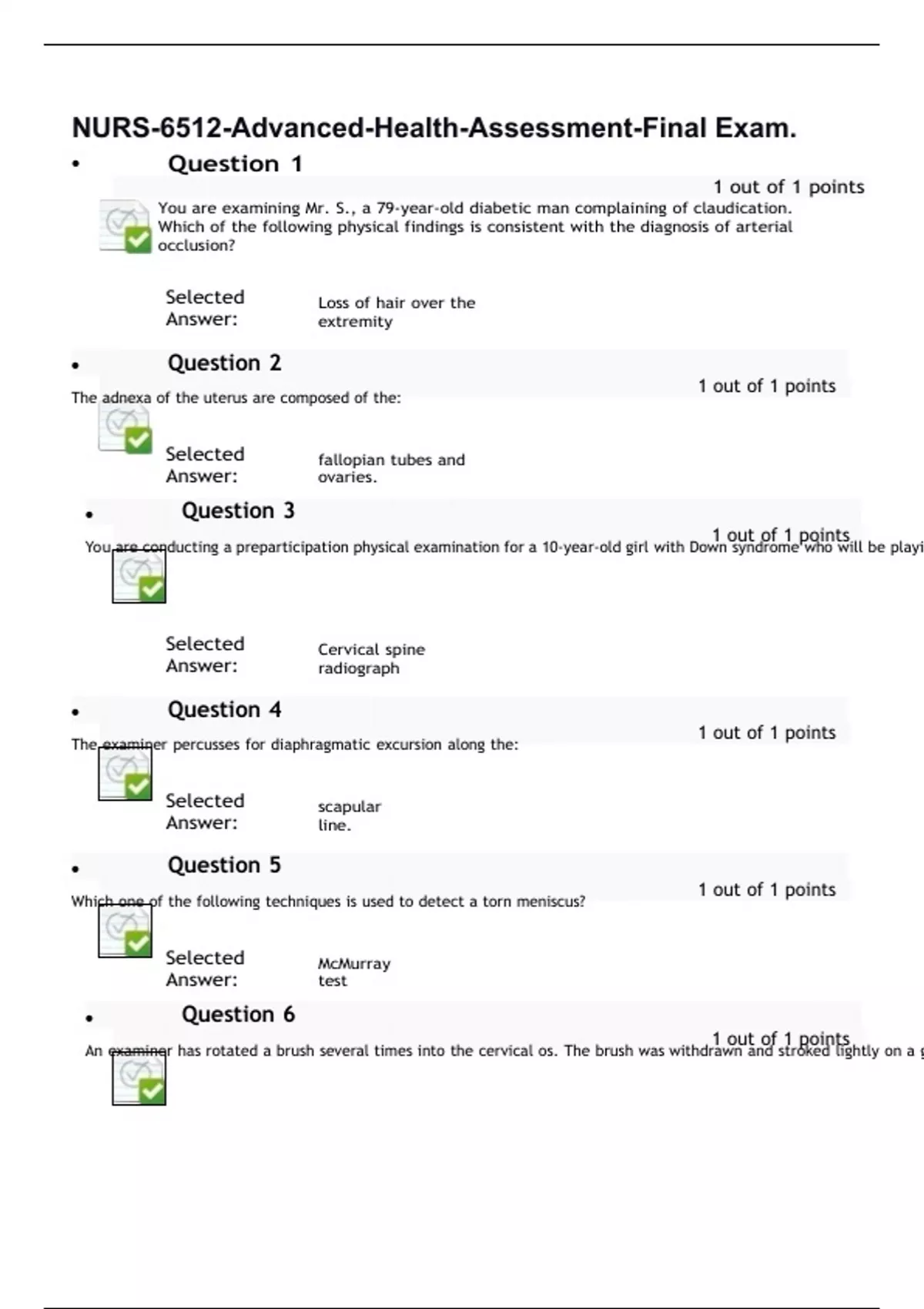 Nurs 6512 Advanced Health Assessment Final Exam Nurs 6512 Advnal Exm Stuvia Us 9337