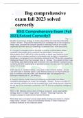 Bsg comprehensive  exam fall 2023 solved  correctly   BSG Comprehensive Exam (Fall  2023)Solved Correctly!!