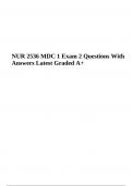 NUR 2536 MDC 1 Final Exam Questions With Correct Answers Latest 2024 Graded A+