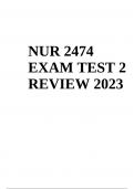 NUR 2474 EXAM TEST 2 REVIEW 2024