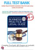 Nurse Practitioner’s Business Practice and Legal Guide 6th 7th Edition Test Bank