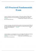 ATI Proctored Fundamentals Exam