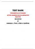 Test Bank For Fundamentals of Nursing Active Learning for Collaborative Practice 3rd Edition By Barbara L. Yoost, Lynne R. Crawford|All Chapters,  Year-2024|