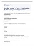 Chapter 21-  Nursing Care of a Family Experiencing a Sudden Pregnancy Complication 2023/2024