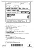 GCSE EDEXCEL June 2024 Higher Mathematics Paper 3 Calculator