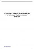 Test Bank for Cognitive Neuroscience, 4th Edition, Marie T. Banich, Rebecca J. Compton.