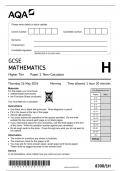 GCSE AQA 2024 Higher Mathematics Paper 1,2,3   GCSE AQA 2024 English Language Paper 1,2 Including ALL mark Schemes