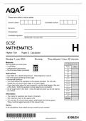 GCSE AQA June 2024 Higher Mathematics Paper 2 Calculator