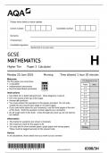 GCSE AQA June 2024 Higher Mathematics Paper 3 Calculator