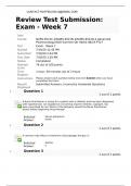 Exam - Week 7 Questions and Correct Answers