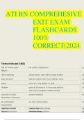 ATI RN COMPREHESIVE EXIT EXAM FLASHCARDS 100% CORRECT(2024