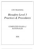 CITI TRAINING BIOSAFETY LEVEL 3 PRACTICES & PROCEDURES COMPLETED EXAM 