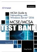 Test Bank For MCSA Guide to Networking with Windows Server 2016, Exam 70-741 - 1st - 2018 All Chapters - 9781337400787