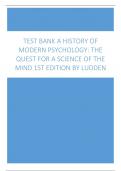 Test Bank A History of Modern Psychology The Quest for a Science of the Mind 1st Edition by Ludden.docx