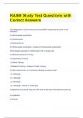 Bundle For NASM Exam Questions with All Correct Answers