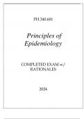 PH.340.601 PRINCIPLES OF EPIDEMIOLOGY COMPLETED EXAM WITH RATIONALES 2024.