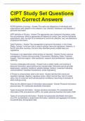 Bundle For CIPT Exam Questions with Answers All Correct