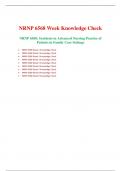 NRNP 6568 Week 1-9 Knowledge Check, NRNP 6568 -Synthesis in Advanced Nursing Practice of Patients in Family Care Settings, Walden University.