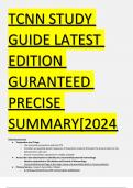 TCNN STUDY GUIDE LATEST EDITION GURANTEED PRECISE SUMMARY[2024