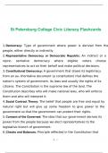 St Petersburg College Civic Literacy 2023 Exam Study Guide with complete solution