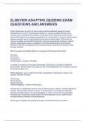 ELSEVIER ADAPTIVE QUZZING EXAM QUESTIONS AND ANSWERS
