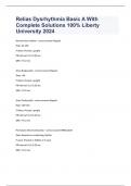 Relias Dysrhythmia Basic A With Complete Solutions 100% Liberty University 2024