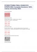 DYSRHYTHMIA FINAL EXAM ECG STRIPS With Complete Solutions 100% Liberty University 2024