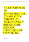 JARVIS: PHYSICAL EXAMINATION AND HEALTH ASSESSMENT, 5TH EDITION WITH CORRECT QUESTIONS AND ANSWERS 2024