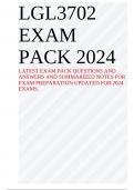 LGL3702 EXAM PACK 2024 