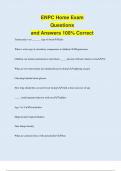 ENPC Home Exam Questions and Answers 100% Correct