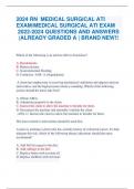 2024 RN  MEDICAL SURGICAL ATI EXAM/MEDICAL SURGICAL ATI EXAM  2022-2024 QUESTIONS AND ANSWERS |ALREADY GRADED A | BRAND NEW!!   Which of the following is an adverse effect of lactulose? 