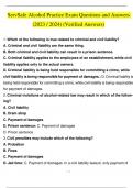 ServSafe Alcohol Practice Exam Questions And Answers