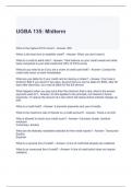 UGBA 135 Midterm Exam Questions and Answers