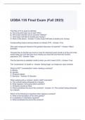 UGBA 135 Final Exam (Fall 2023-2024) Questions with correct Answers