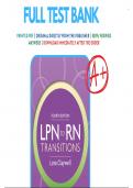 LPN to RN Transitions 4th 5th Edition by Claywell Test Bank