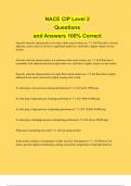 NACE CIP Level 2 Questions and Answers 100% Correct