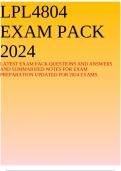 LPL4804 EXAM PACK 2024 