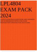 LPL4804 EXAM PACK 2024 