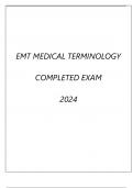 EMT MEDICAL TERMINOLOGY COMPLETED EXAM 2024.p