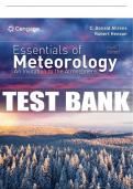 Test Bank For Essentials of Meteorology Invitation to the Atmosphere - 9th - 2024 All Chapters - 9780357857557