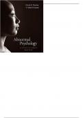 Abnormal Psychology An Integrative Approach 7th Edition By David H.-Barlow - Test Bank