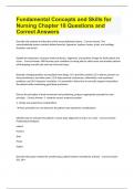 Fundamental Concepts and Skills for Nursing Chapter 18 Questions and Correct Answers.